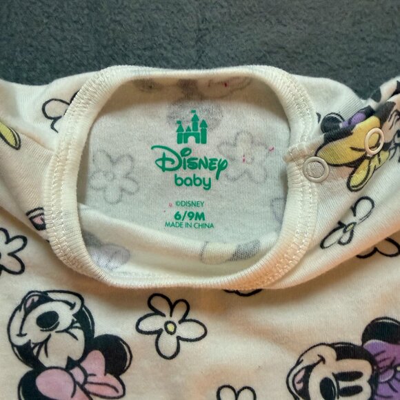 Disney Baby Minnie Mouse Daisy Pluto One Piece Bodysuit Size 6-9 Month - Picture 3 of 4